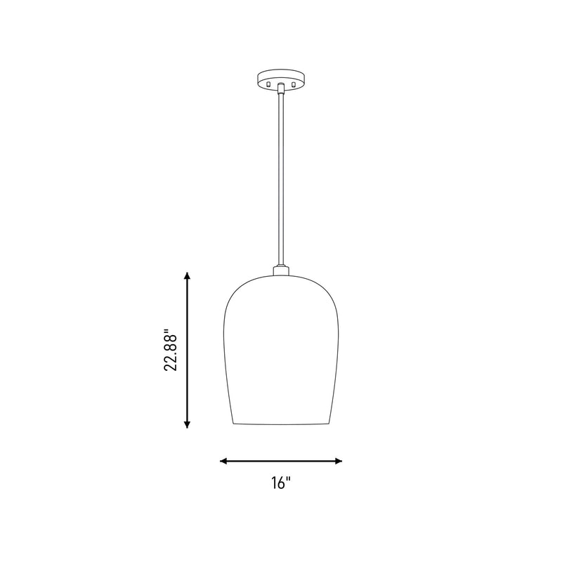 Savoy House Livingston 1 Lt Pendant, Chrome/White Opal, Chrome