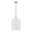 Savoy House Livingston 1 Lt Pendant, White Opal, Warm Brass