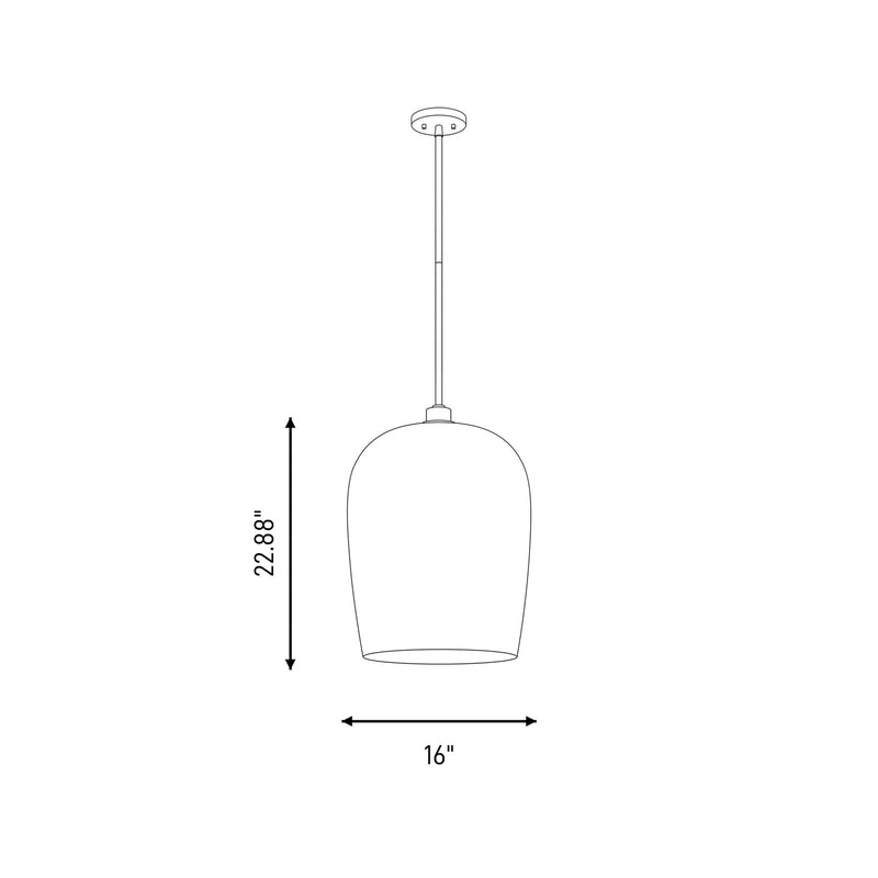 Savoy House Livingston 1 Lt Pendant, White Opal, Warm Brass
