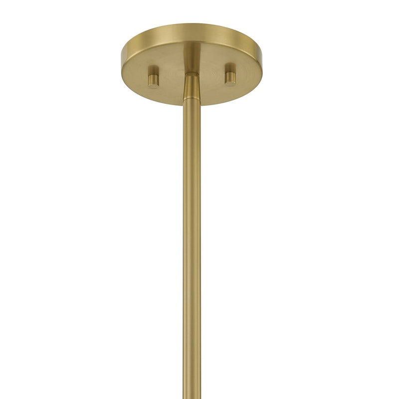 Savoy House Livingston 1 Lt Pendant, White Opal, Warm Brass
