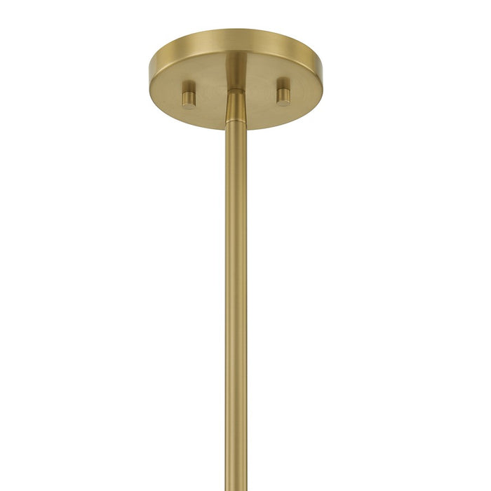 Savoy House Livingston 1 Lt Pendant, White Opal, Warm Brass