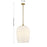 Savoy House Livingston 1 Lt Pendant, White Opal, Warm Brass