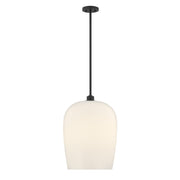 Savoy House Livingston 1 Lt Pendant, White Opal, Matte Black - 7-7209-1-89