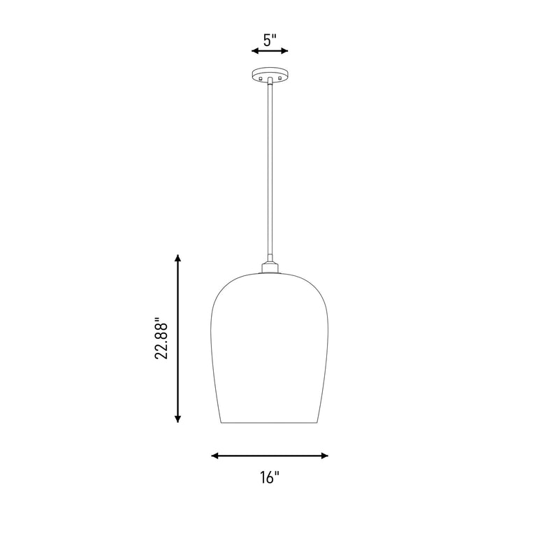 Savoy House Livingston 1 Lt Pendant, White Opal, Matte Black
