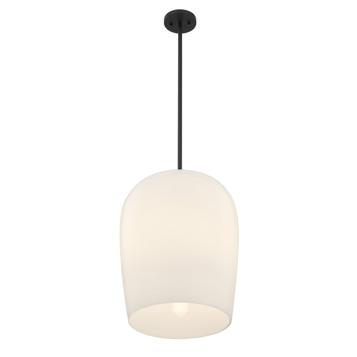 Savoy House Livingston 1 Lt Pendant, White Opal, Matte Black