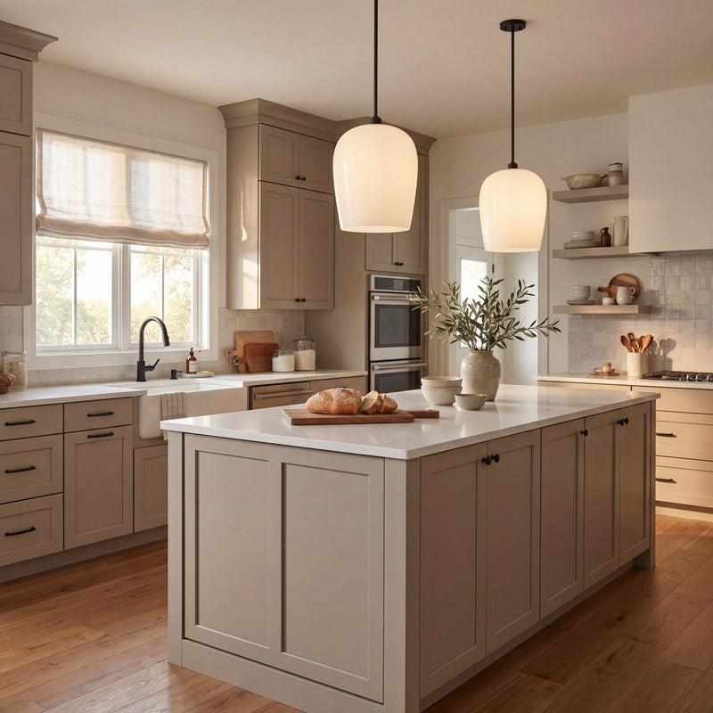 Savoy House Livingston 1 Lt Pendant, White Opal, Matte Black