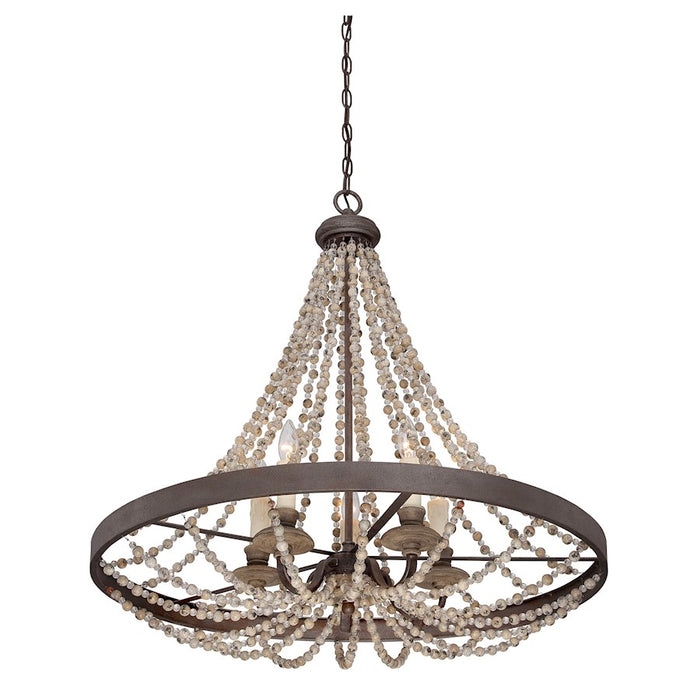 Savoy House Mallory 5-Light Pendant, Fossil Stone