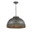 Savoy House Tripoli 3-Light Pendant, Mottled Zinc/Gray Rattan