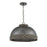 Savoy House Tripoli 3-Light Pendant, Mottled Zinc/Gray Rattan