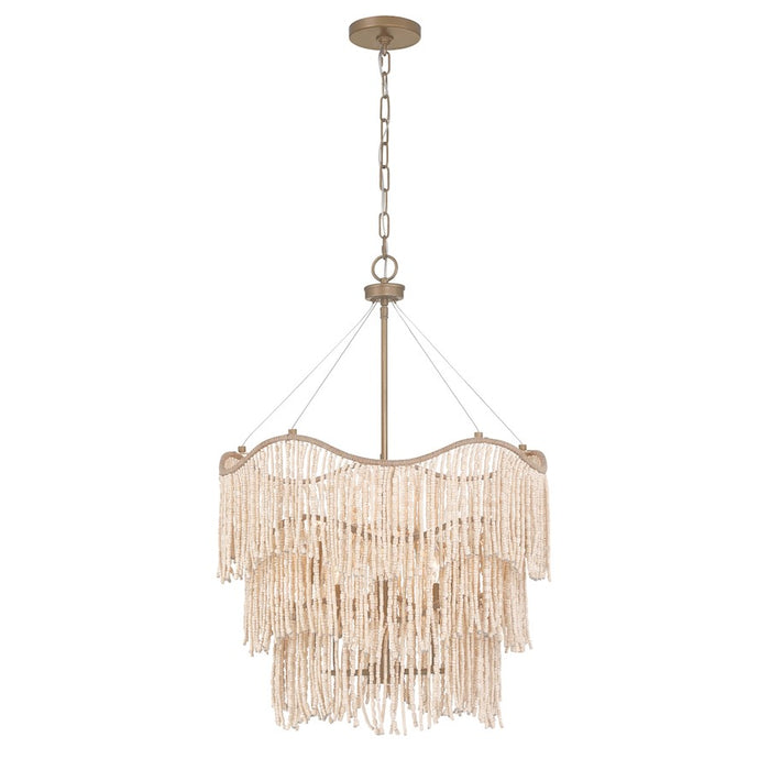 Savoy House Melia 6 Light Pendant, Cypress/Beads - 7-7520-6-17