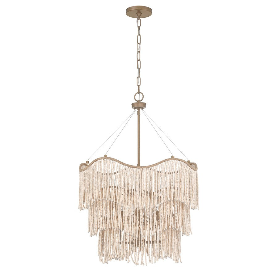 Savoy House Melia 6 Light Pendant, Cypress/Beads
