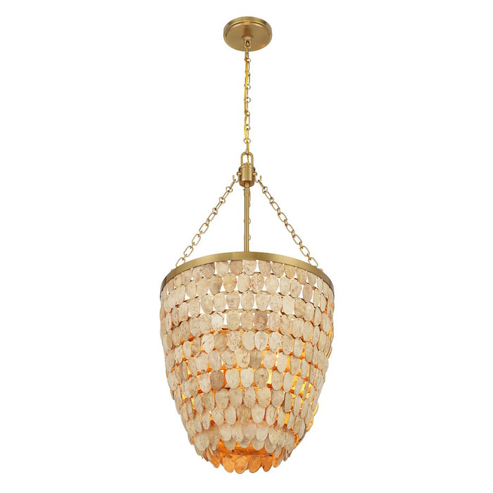 Savoy House Catalan 4 Light Pendant, Warm Brass