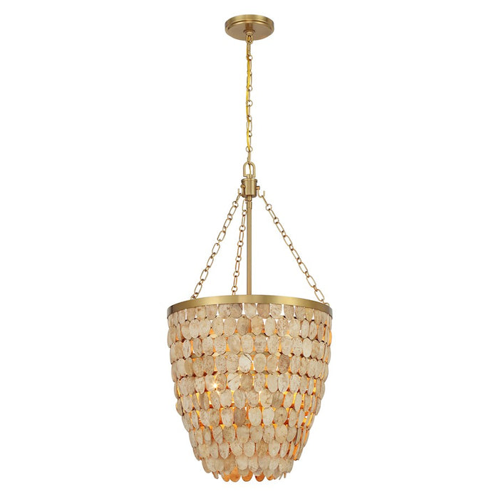 Savoy House Catalan 4 Light Pendant, Warm Brass