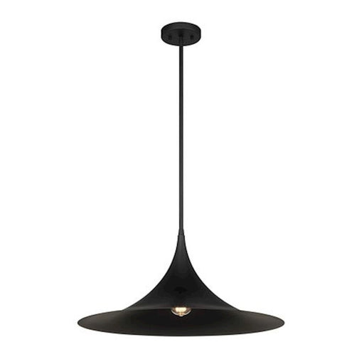 Savoy House Bowdin 1-Light Pendant, Matte Black - 7-7639-1-89