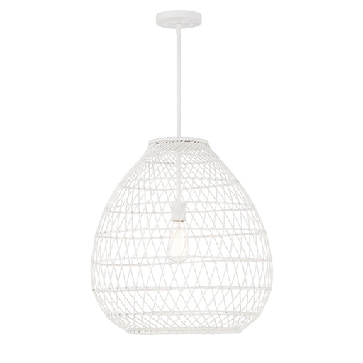 Savoy House Maya 1-Light Pendant, Bisque White