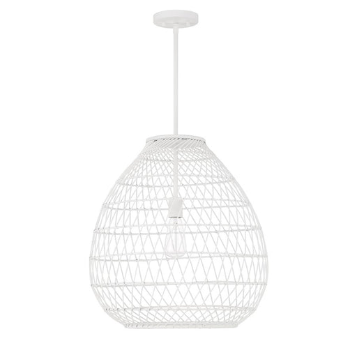 Savoy House Maya 1-Light Pendant, Bisque White