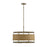 Savoy House Arcadia 6-Light Pendant, Burnished Brass/Rattan