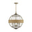 Savoy House Boreal 4-Light Pendant, Burnished Brass/Rattan