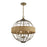 Savoy House Boreal 4-Light Pendant, Burnished Brass/Rattan