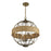 Savoy House Boreal 4-Light Pendant, Burnished Brass/Rattan