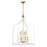 Savoy House Sheffield 8-Light Pendant, White/Warm Brass Accents