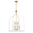 Savoy House Sheffield 8-Light Pendant, White/Warm Brass Accents