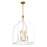 Savoy House Sheffield 8-Light Pendant, White/Warm Brass Accents