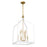 Savoy House Sheffield 8-Light Pendant, White/Warm Brass Accents