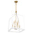 Savoy House Sheffield 8-Light Pendant, White/Warm Brass Accents