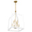 Savoy House Sheffield 8-Light Pendant, White/Warm Brass Accents