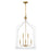 Savoy House Sheffield 8-Light Pendant, White/Warm Brass Accents