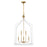 Savoy House Sheffield 8-Light Pendant, White/Warm Brass Accents