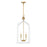 Savoy House Sheffield 4-Light Pendant, White/Warm Brass Accents