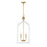 Savoy House Sheffield 4-Light Pendant, White/Warm Brass Accents