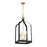 Savoy House Sheffield 4 Light Pendant, Black/Brass Accents