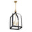 Savoy House Sheffield 4 Light Pendant, Black/Brass Accents