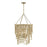 Savoy House Bremen 4-Light Pendant, Burnished Brass/Rattan