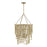 Savoy House Bremen 4-Light Pendant, Burnished Brass/Rattan