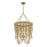 Savoy House Bremen 4-Light Pendant, Burnished Brass/Rattan