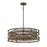 Savoy House Bremen 4-Light Pendant, Burnished Brass/Rattan