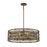 Savoy House Bremen 4-Light Pendant, Burnished Brass/Rattan