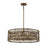 Savoy House Bremen 4 Light Pendant, Warm Brass/Natural Rattan