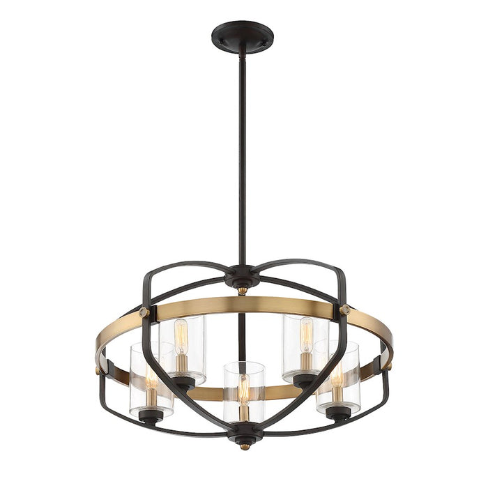 Savoy House Kirkland 5-Light Pendant, English Bronze/Warm Brass