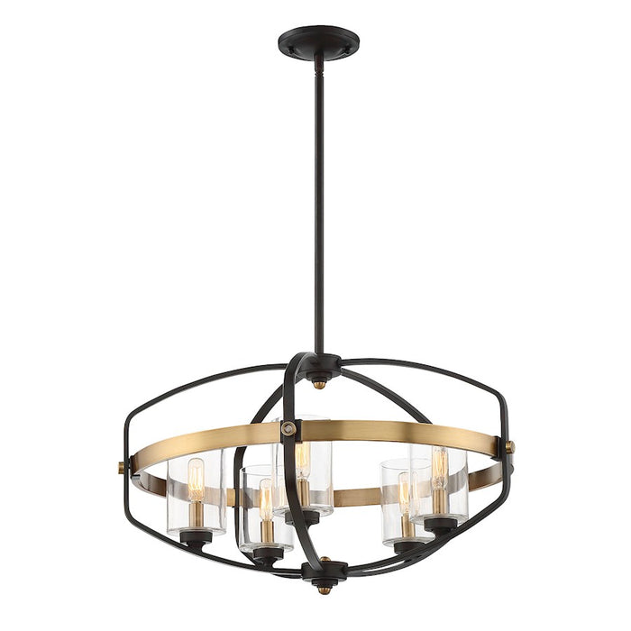 Savoy House Kirkland 5-Light Pendant, English Bronze/Warm Brass