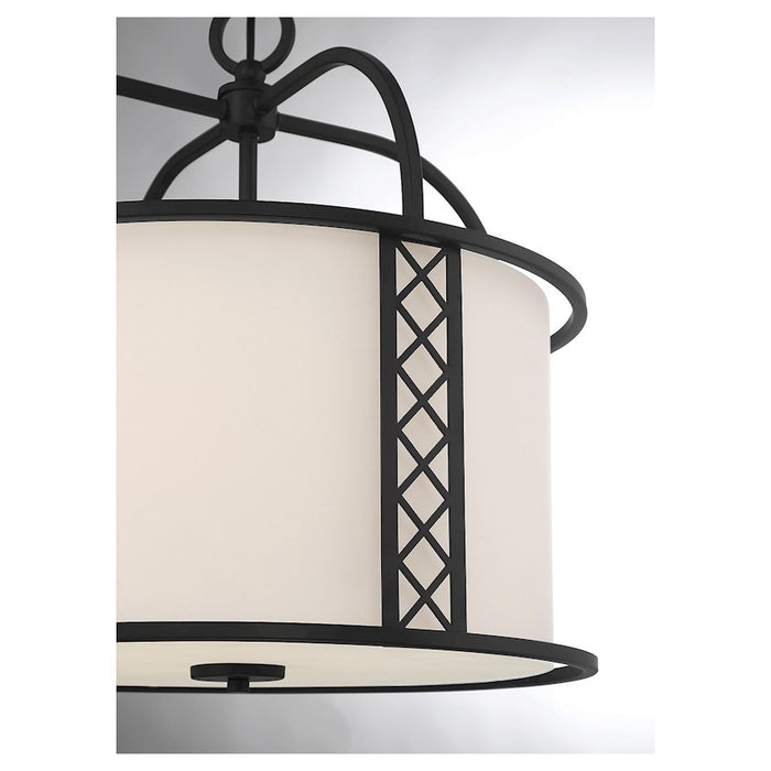 Savoy House Rockford 3-Light Pendant, Matte Black