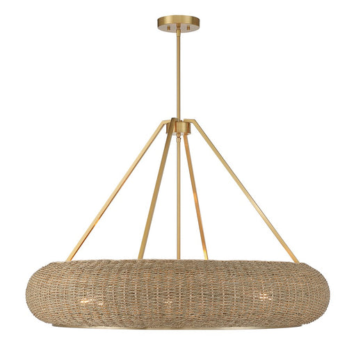 Savoy House Gaia 6 Lt Pendant, Woven, Warm Brass - 7-8301-6-322