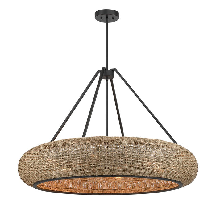 Savoy House Gaia 6 Lt Pendant, Woven, Matte Black
