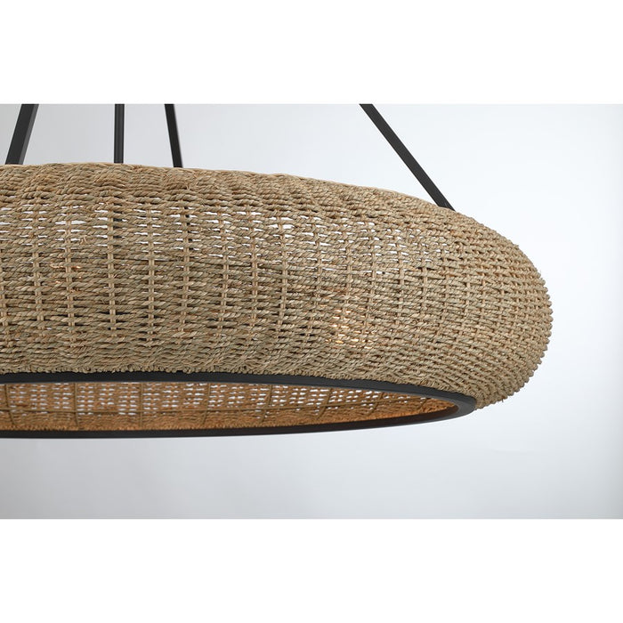 Savoy House Gaia 6 Lt Pendant, Woven, Matte Black