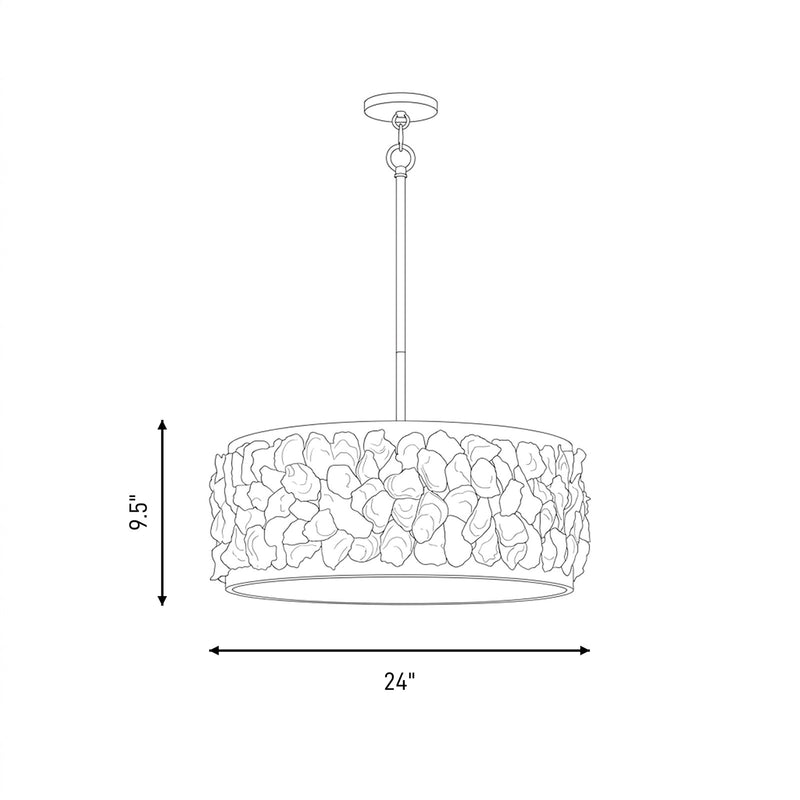 Savoy House Leanne 4 Lt Pendant, Chandon
