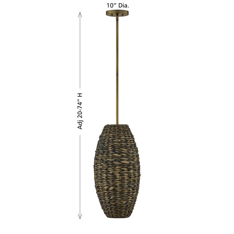 Savoy House Tierra Brisa 1Lt Pendant, Riviera, Riviera Brass